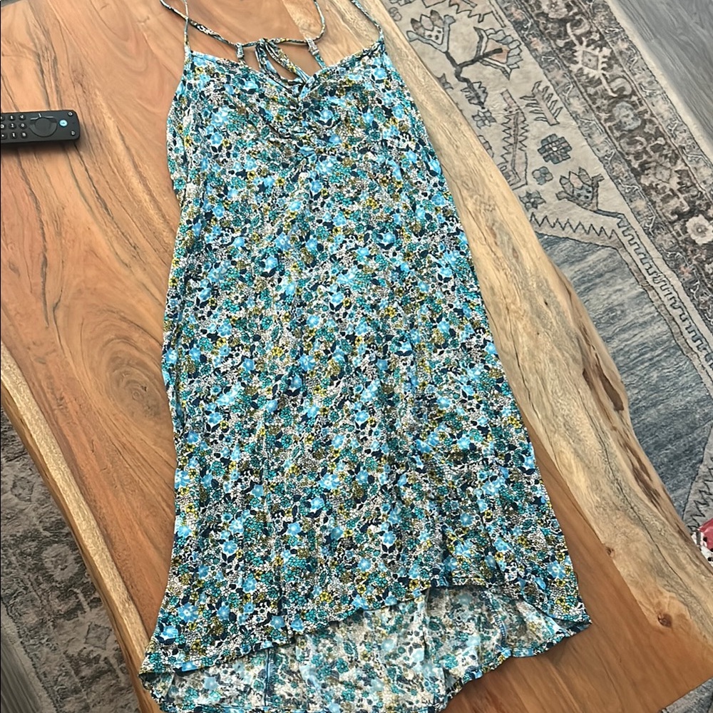 Floral Blue and Green Women's Skirt